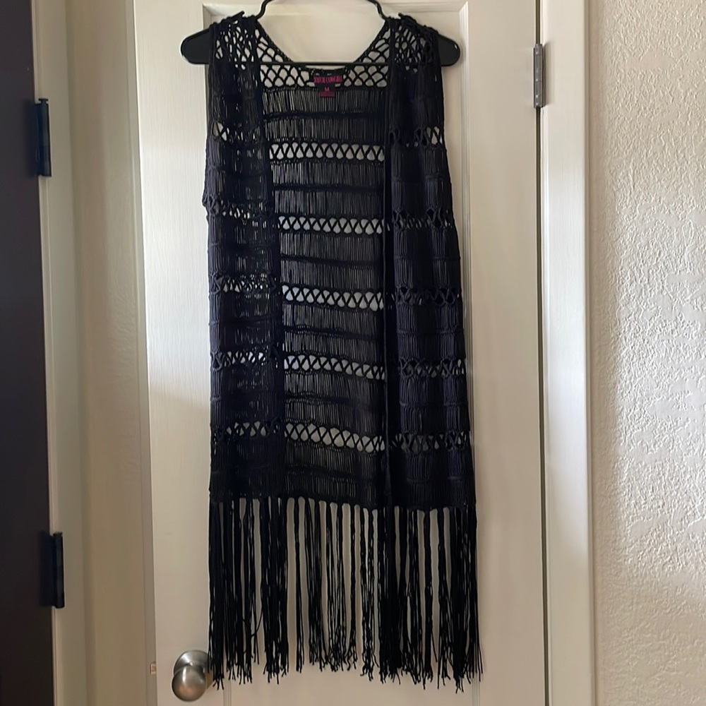 NWT Rock & Roll Cowgirl Fringe Duster
